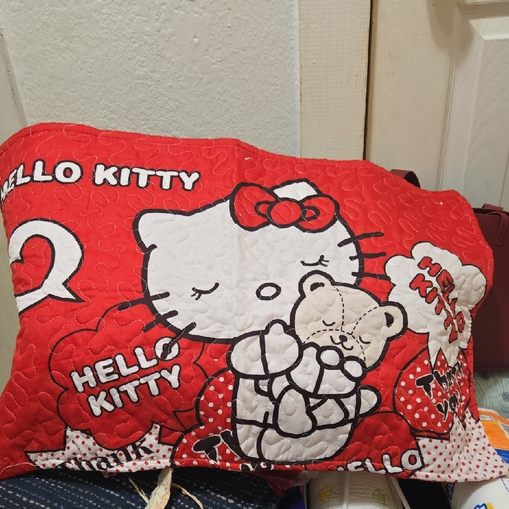 Hello Kitty Red and White Pillow